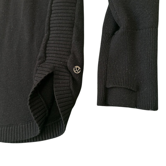 LULULEMON Hello Aloe Pullover Sweater Black Long Sleeve Thumbs Womens Size 10 - Picture 8 of 11